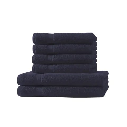 Loomiva Frottier Set 4x Handtuch + 2X Duschtuch | 500g/m² | 100% Baumwolle | Extra Weich | Öko-TEX Standard 100 | Marine