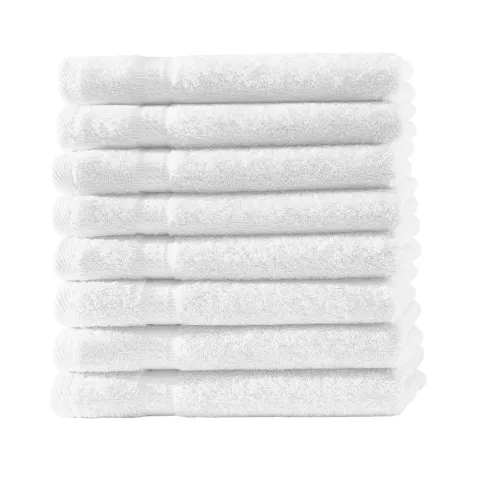 8er Set Frottierware 500gm in große 30x50 cm in Weiss