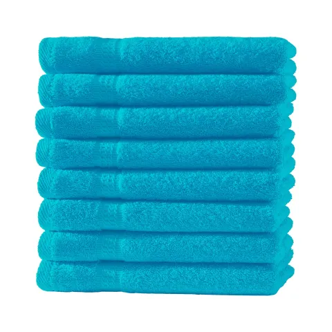 8er Set Frottierware 500gm in große 30x50 cm in Farbe Tuerkis