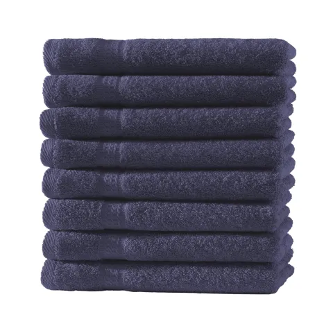 8er Set Frottierware 500gm in große 30x50 cm in Farbe Navy
