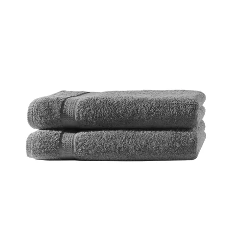 2er Set Duschtücher in 70x140 cm | Anthrazit