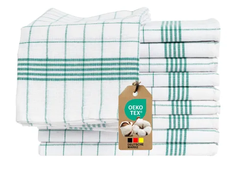 10er Set Geschirrtuecher 50x70 cm | Haushalt und Küche | 100% Baumwolle | Öko-TEX Standard 100