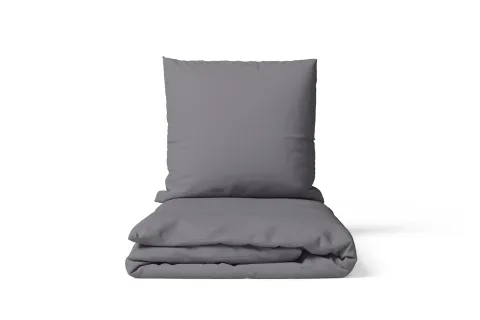 Microfaser UNI Bettwaesche | Grau / Platin | 90gsm | 135x200+80x80 cm