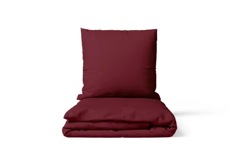 Microfaser UNI Bettwaesche | Bordeaux / Weinrot | 90gsm | 155x220+80x80 cm