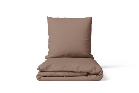 Microfaser UNI Bettwaesche | Nougat / Taupe | 90gsm | 155x220+80x80 cm