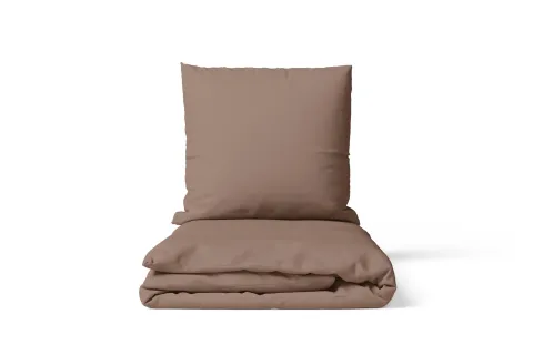 Microfaser UNI Bettwaesche | Nougat / Taupe | 90gsm | 155x220+80x80 cm