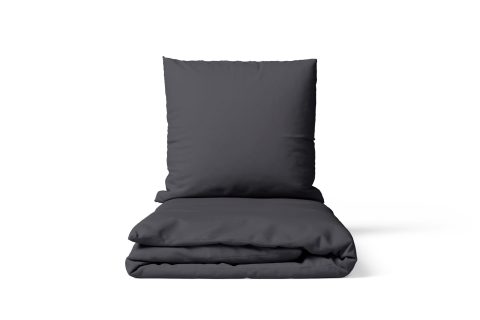 Microfaser UNI Bettwaesche | Anthrazit / Graphit | 90gsm | 155x220+80x80 cm