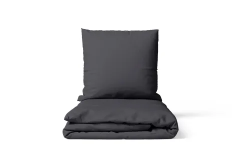 Microfaser UNI Bettwaesche | Anthrazit / Graphit | 90gsm | 155x220+80x80 cm
