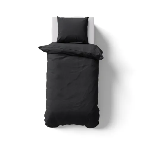 Microfaser UNI Bettwaesche | Schwarz | 90gsm | 155x220+80x80 cm