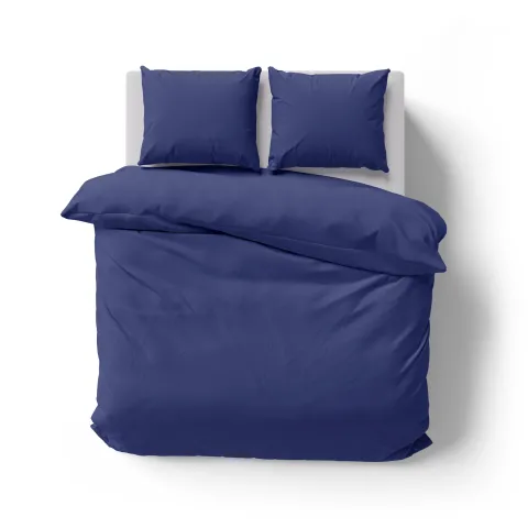 Microfaser UNI Bettwaesche | Marine / Navy | 90gsm | 200x200+2x80x80 cm