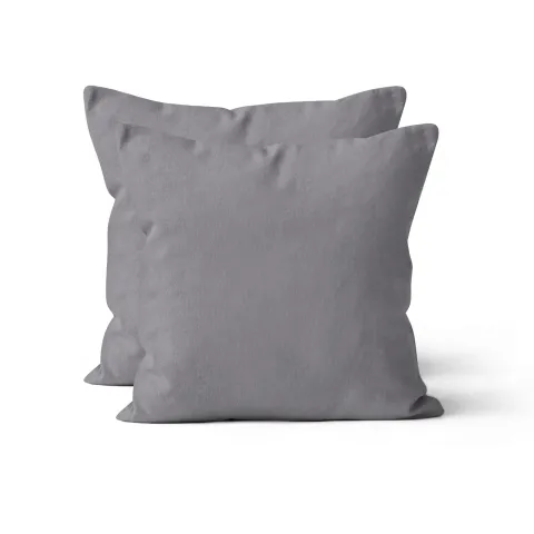 Microfaser UNI Kissenhuellen  | Grau / Platin | 90gsm | 40x40 cm