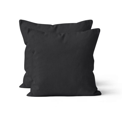Microfaser UNI Kissenhuellen  | Schwarz | 90gsm | 40x40 cm
