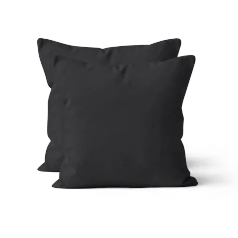 Microfaser UNI Kissenhuellen  | Schwarz | 90gsm | 40x40 cm