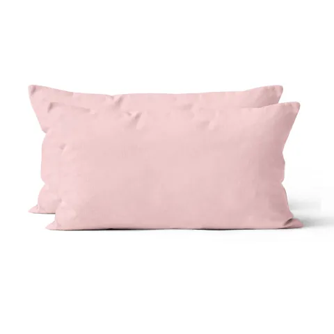 Microfaser UNI Kissenhuellen  | Rosa  | 90gsm | 40x80 cm
