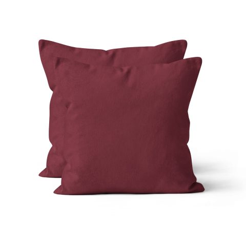 Microfaser UNI Kissenhuellen  | Bordeaux / Weinrot | 90gsm | 80x80 cm