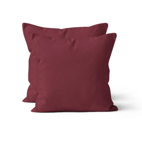 Microfaser UNI Kissenhuellen  | Bordeaux / Weinrot | 90gsm | 80x80 cm