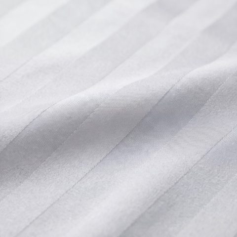 Mikrofaser Damast Bettwäsche (Stripe) | Weiss | 120gsm | 40x80 cm