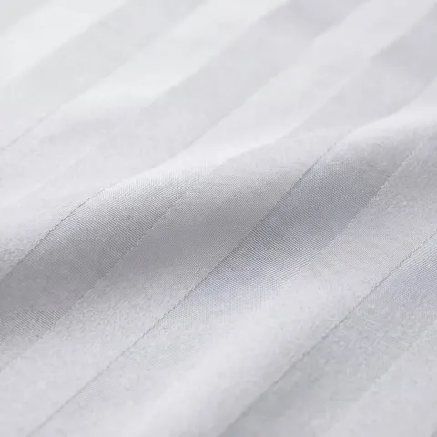 Mikrofaser Damast Bettwäsche (Stripe) | Weiss | 120gsm | 40x80 cm