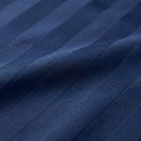 Mikrofaser Damast Bettwäsche (Stripe) | Navy | 120gsm | 40x80 cm