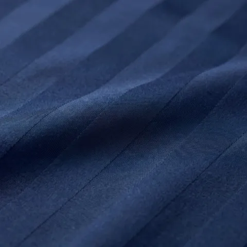 Mikrofaser Damast Bettwäsche (Stripe) | Navy | 120gsm | 40x80 cm