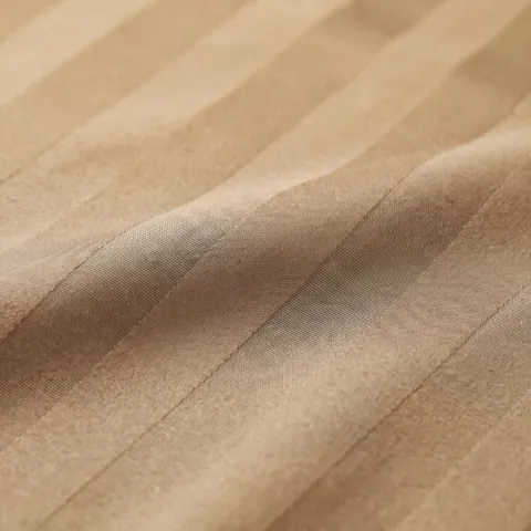 Mikrofaser Damast Bettwäsche (Stripe) | Beige | 120gsm | 40x80 cm