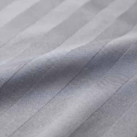 Mikrofaser Damast Bettwäsche (Stripe) | Silber | 120gsm | 40x80 cm
