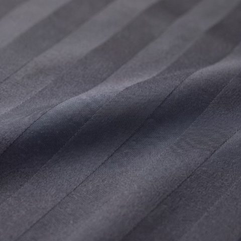 Mikrofaser Damast Bettwäsche (Stripe) | Anthrazit | 120gsm | 40x80 cm