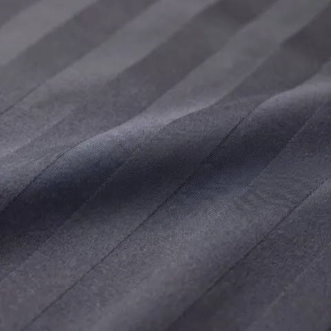 Mikrofaser Damast Bettwäsche (Stripe) | Anthrazit | 120gsm | 40x80 cm