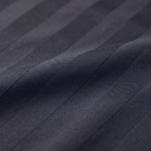 Mikrofaser Damast Bettwäsche (Stripe) | Schwarz | 120gsm | 40x80 cm