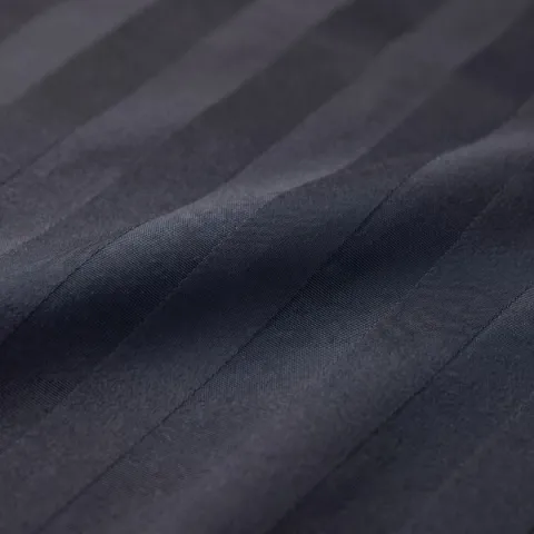 Mikrofaser Damast Bettwäsche (Stripe) | Schwarz | 120gsm | 40x80 cm