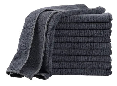 Loomiva 10er Set Mikrofaser Putztuch 40x40 cm | Anthrazit | Reinigungstücher ca 300g/m², Extra Saugstark | 80% Ployester 20% Polyamide | Öko-TEX Standard 100