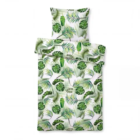 Mikrofaser Design Bettwäsche 135x200 + 80x80 cm Leaves