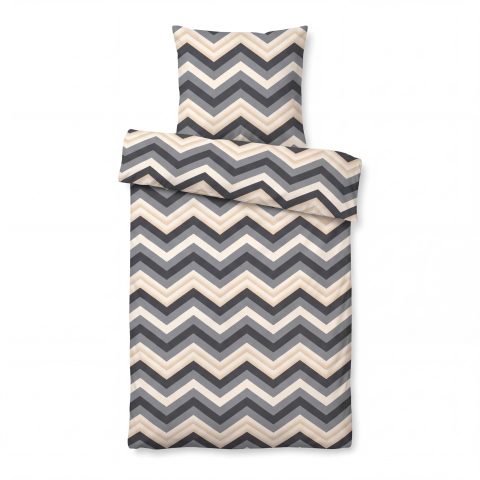 Mikrofaser Design Bettwäsche 155x220 + 80x80 cm Chevron