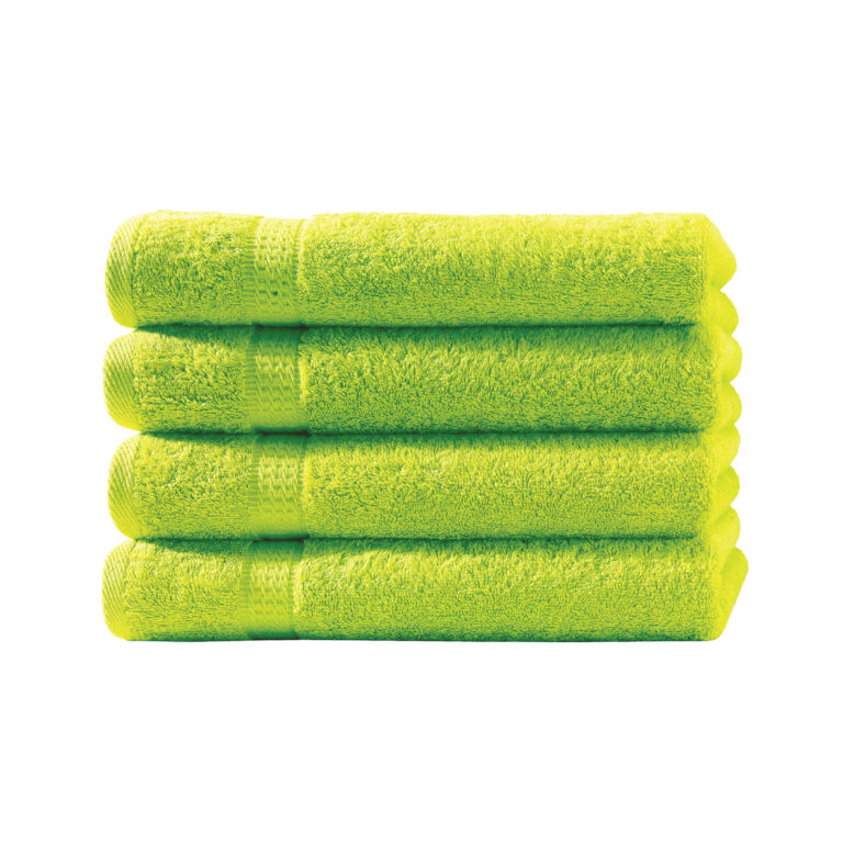4er Set Handtuch in Apfelgrün 500 g/m² | 100% Baumwolle
