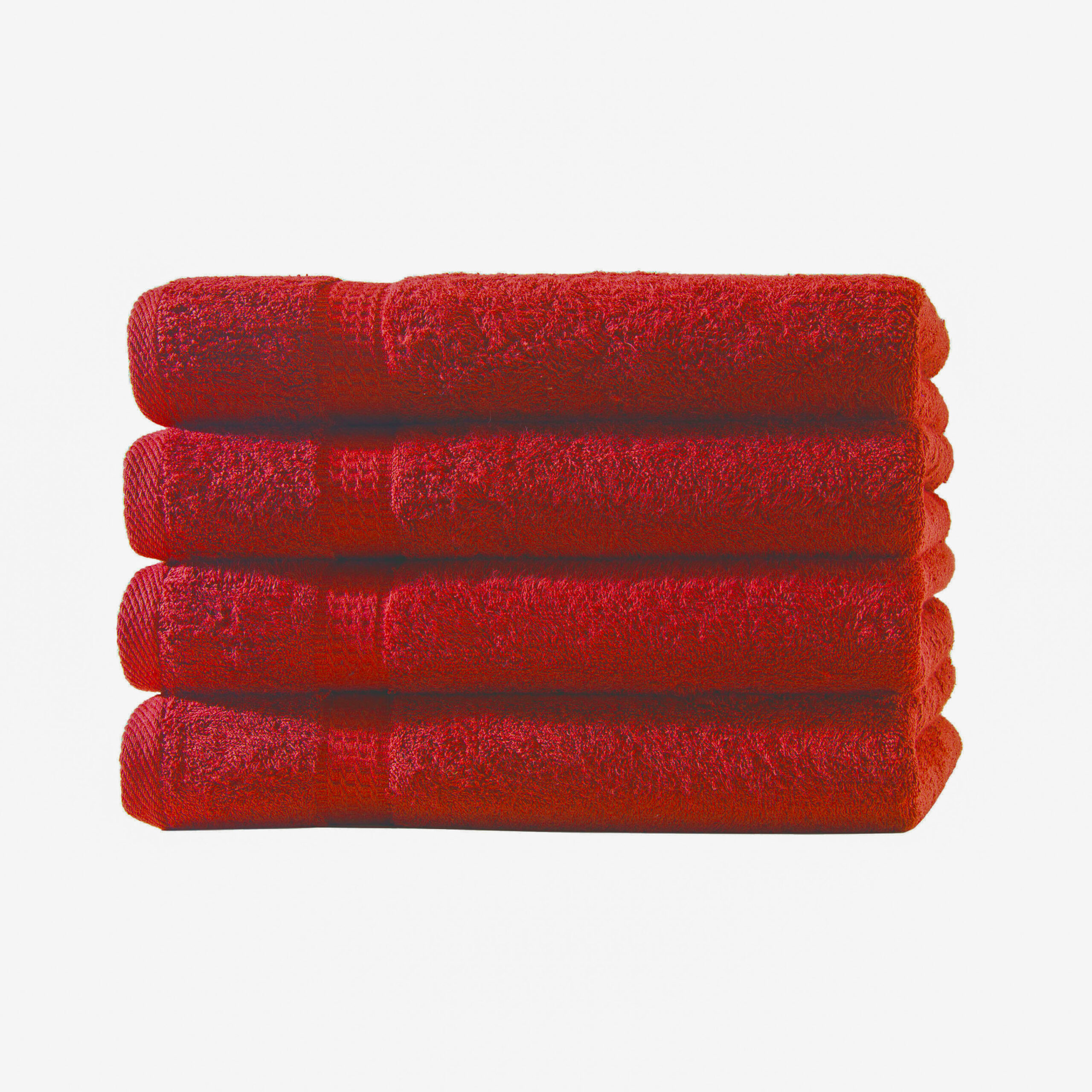 4er Set Handtuch in Rot 500g/m² | 100% Baumwolle
