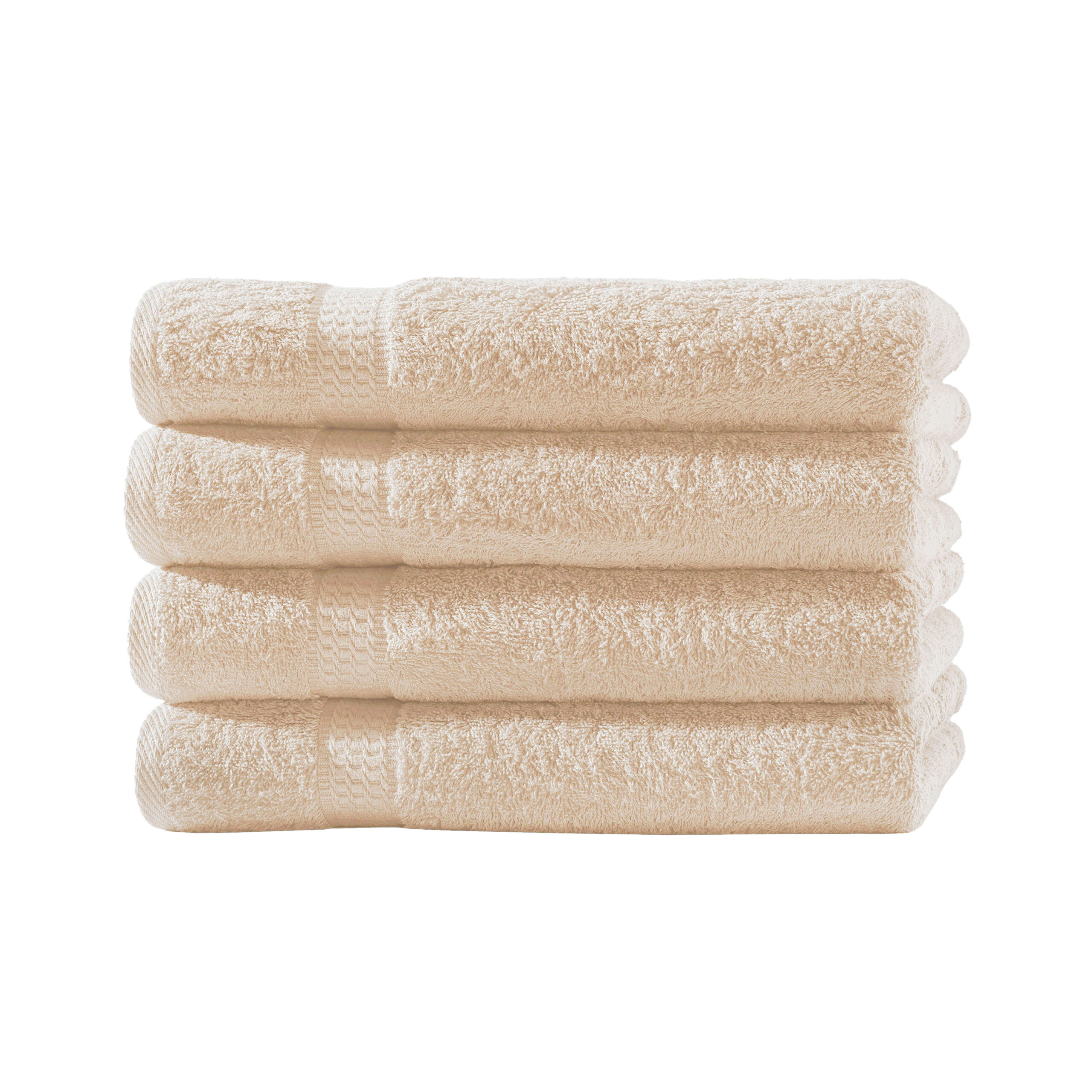4er Set Handtuch in Beige| 500g/m² | 100% Baumwolle