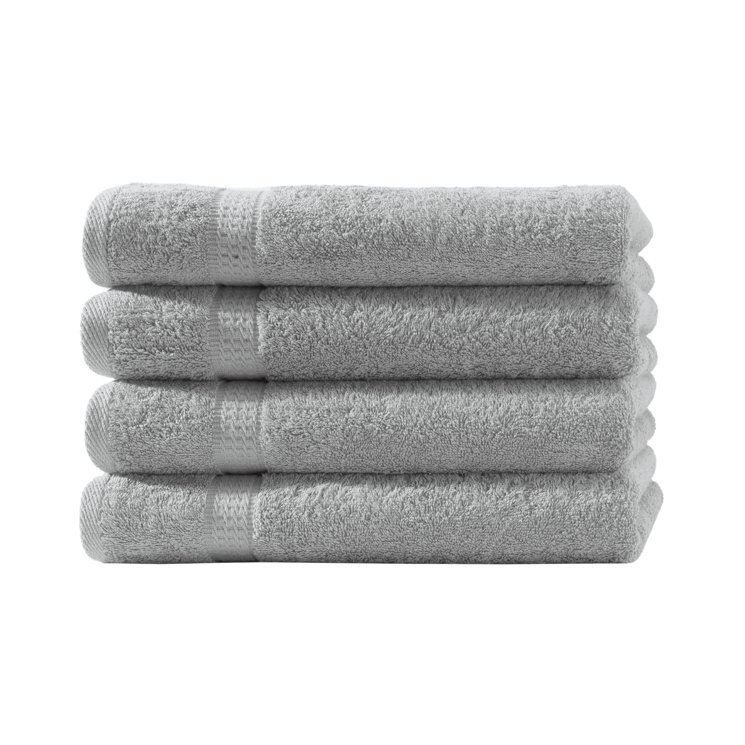 4er Set Handtuch in Silber 500g/m² | 100% Baumwolle