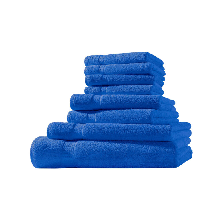Frottier 8er Set 4x Gästetuch + 2x Handtuch + 1x Duschtuch + 1x Badetuch | 500 g/m² | 100% Baumwolle | Extra Weich | Öko-Tex Standard 100 | Royal