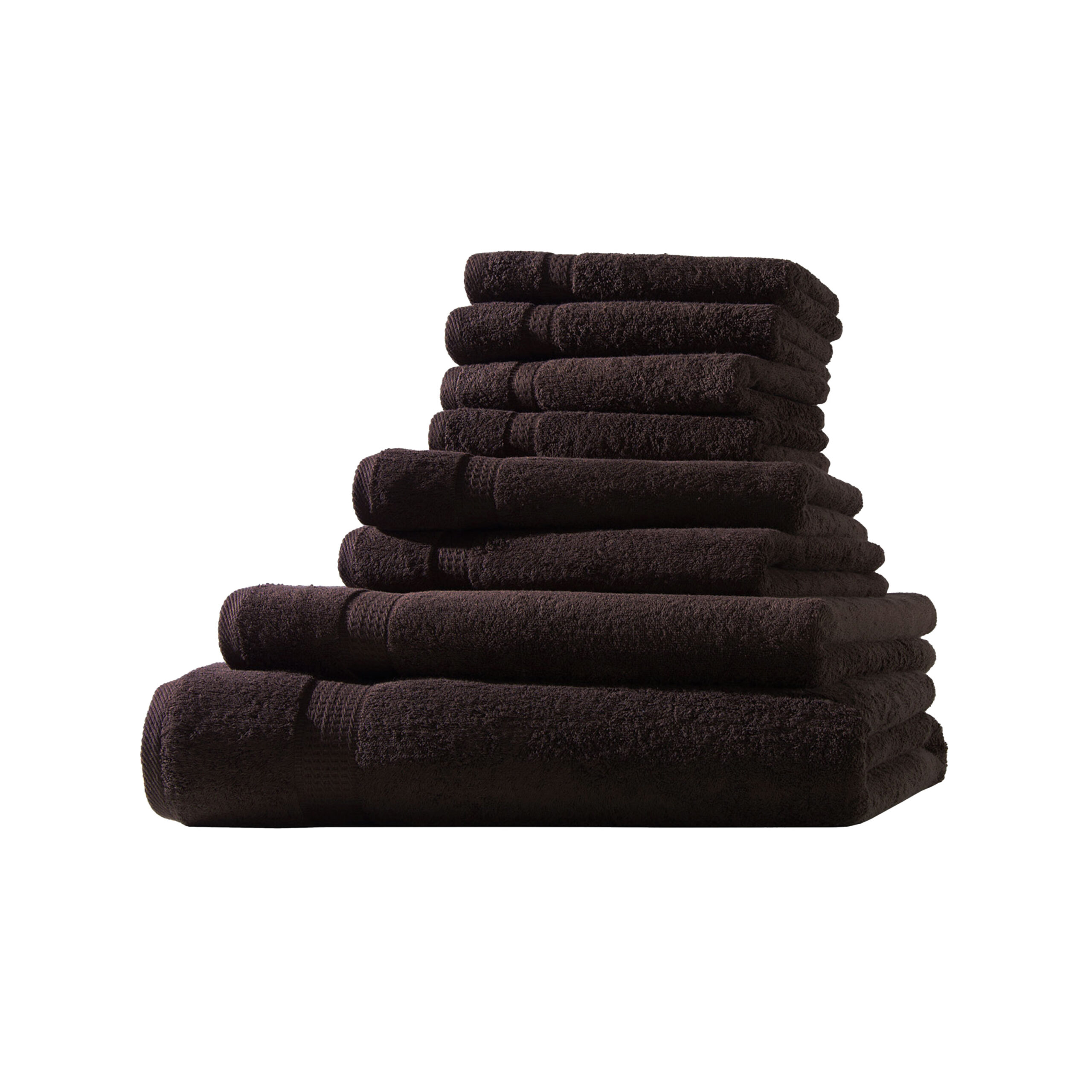 Frottier 8er Set 4x Gästetuch + 2x Handtuch + 1x Duschtuch + 1x Badetuch | 500g/m² | 100% Baumwolle | Extra Weich | Öko-TEX Standard 100 | KaffeBraun