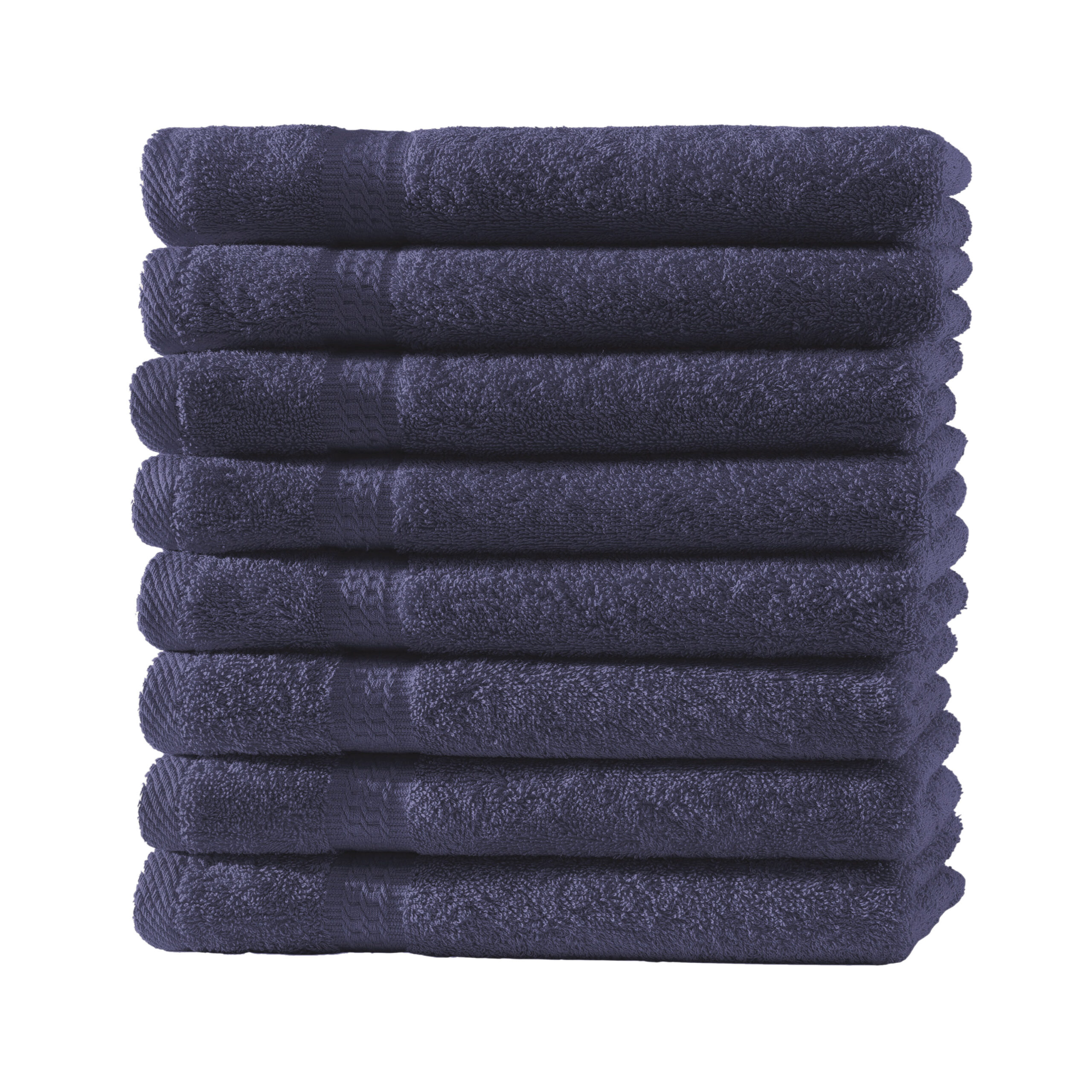 8er Set Frottierware Elegance 500gm in große 30×50 cm in Farbe Navy