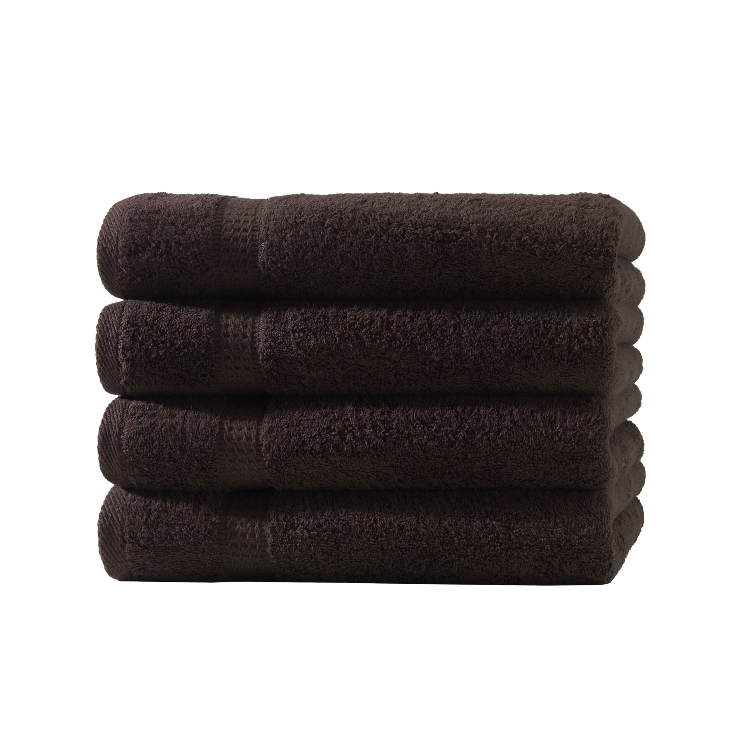 4er Set Handtuch in Kaffeebraun 500g/m² | 100% Baumwolle