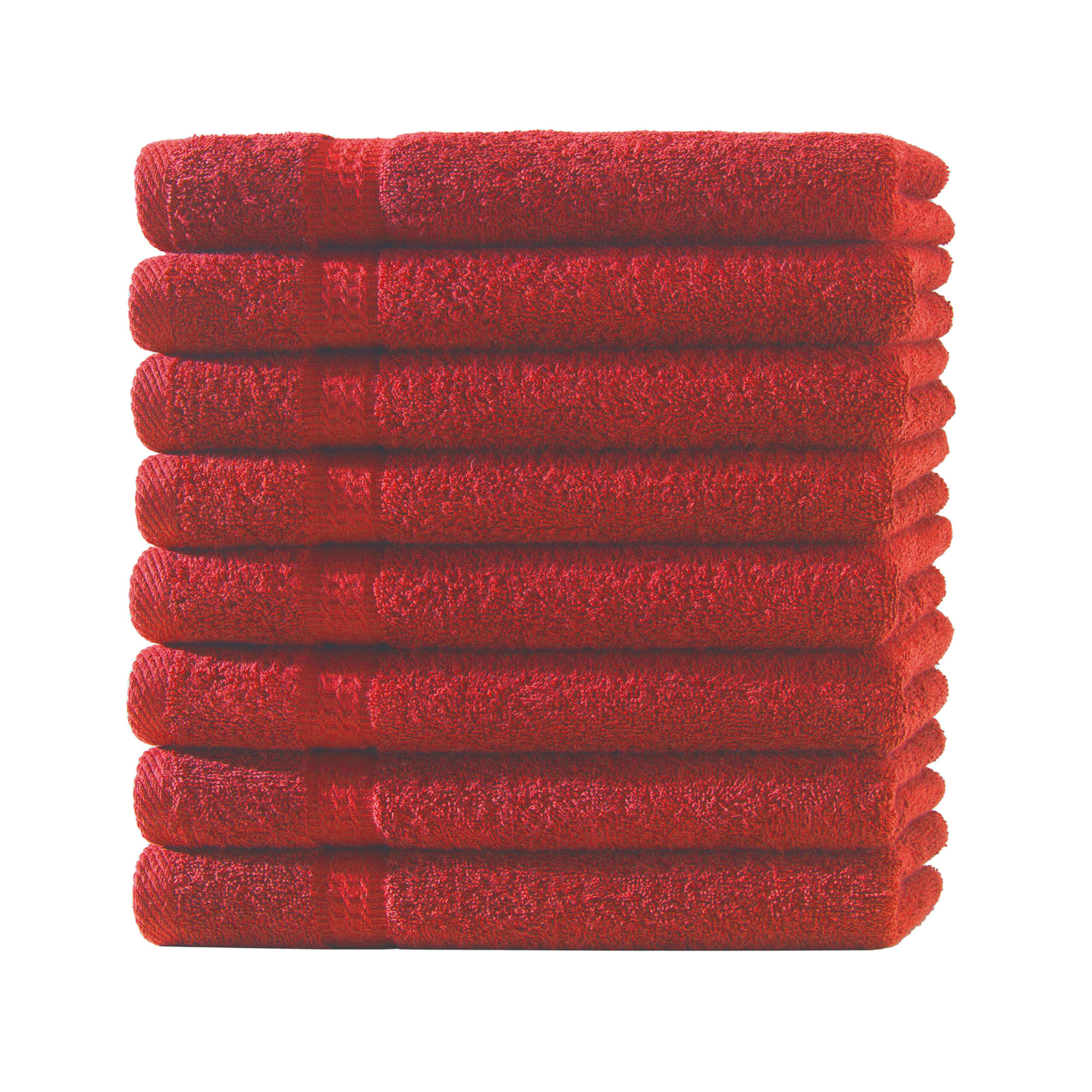 8er Set Frottierware Elegance 500gm in große 30×50 cm in Farbe Rot