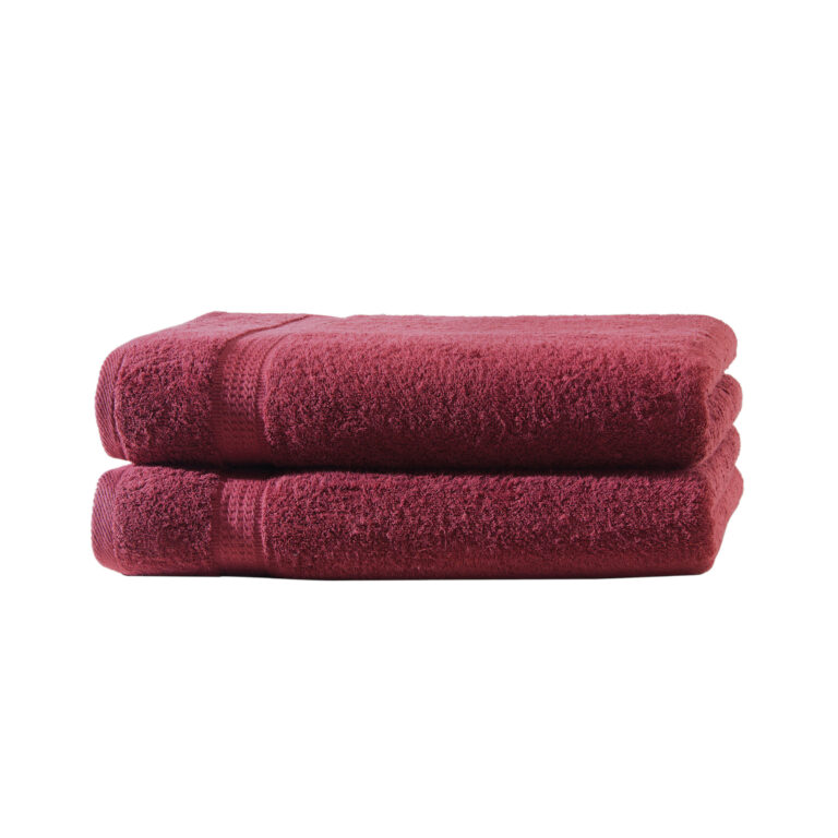 Frottierware Elegance 500 g/m² in Größe 70×140 cm in Farbe Bordeaux