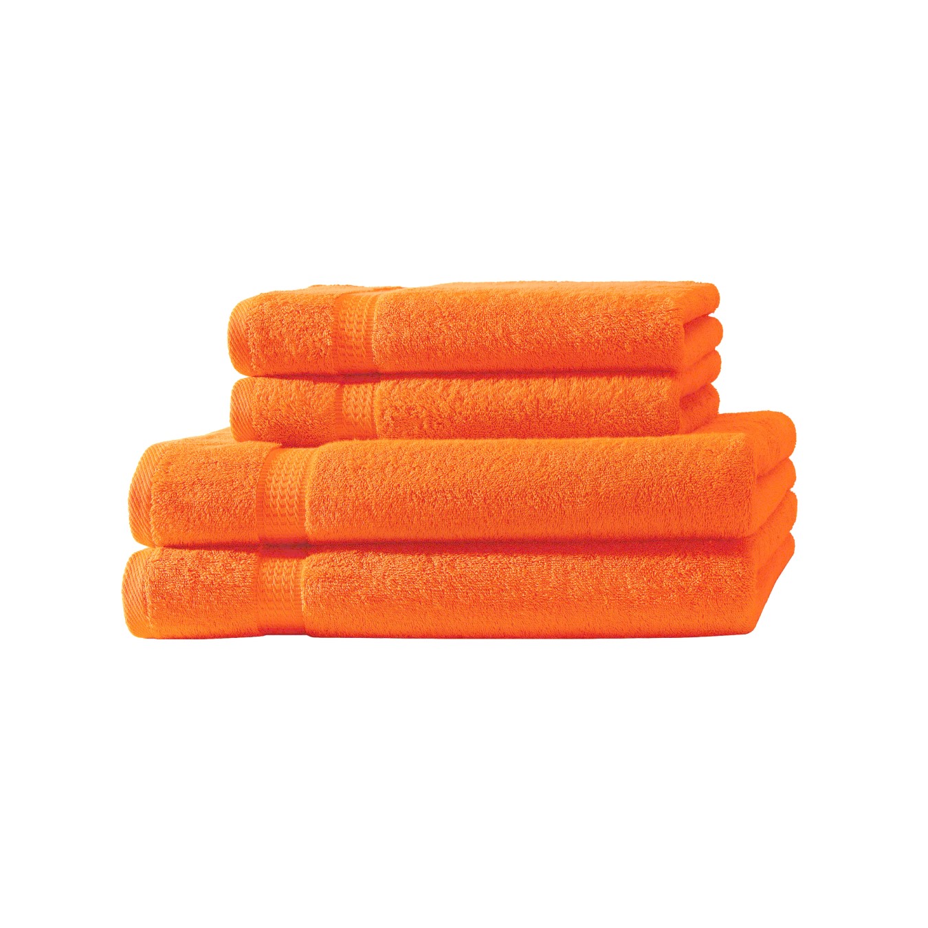 4er Set 2X Handtuch + 2X Duschtuch in Terra | 500g/m² | 100% Baumwolle