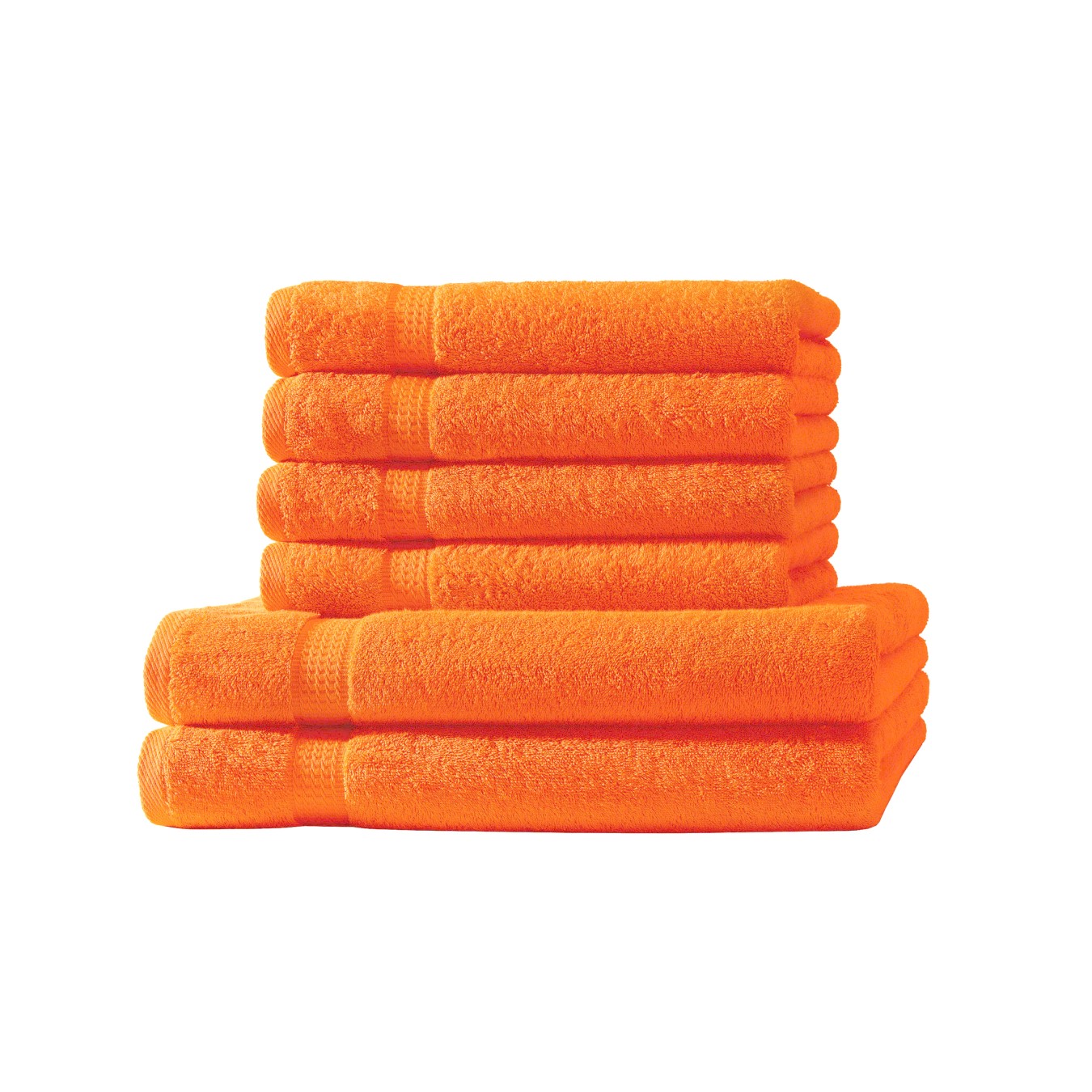 Loomiva Frottier Set 4x Handtuch + 2X Duschtuch | 500g/m² | 100% Baumwolle | Extra Weich | Öko-TEX Standard 100 | Terra