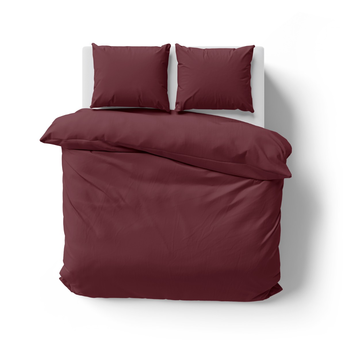 Microfaser UNI Bettwaesche | Bordeaux / Weinrot | 90gsm | 200×200+2x80x80 cm