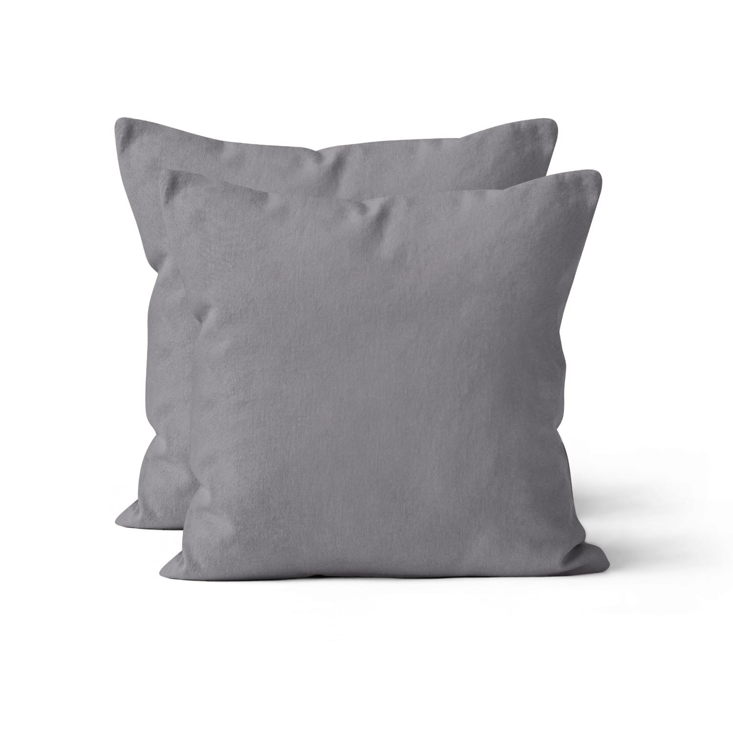 Microfaser UNI Kissenhuellen  | Grau / Platin | 90gsm | 80×80 cm