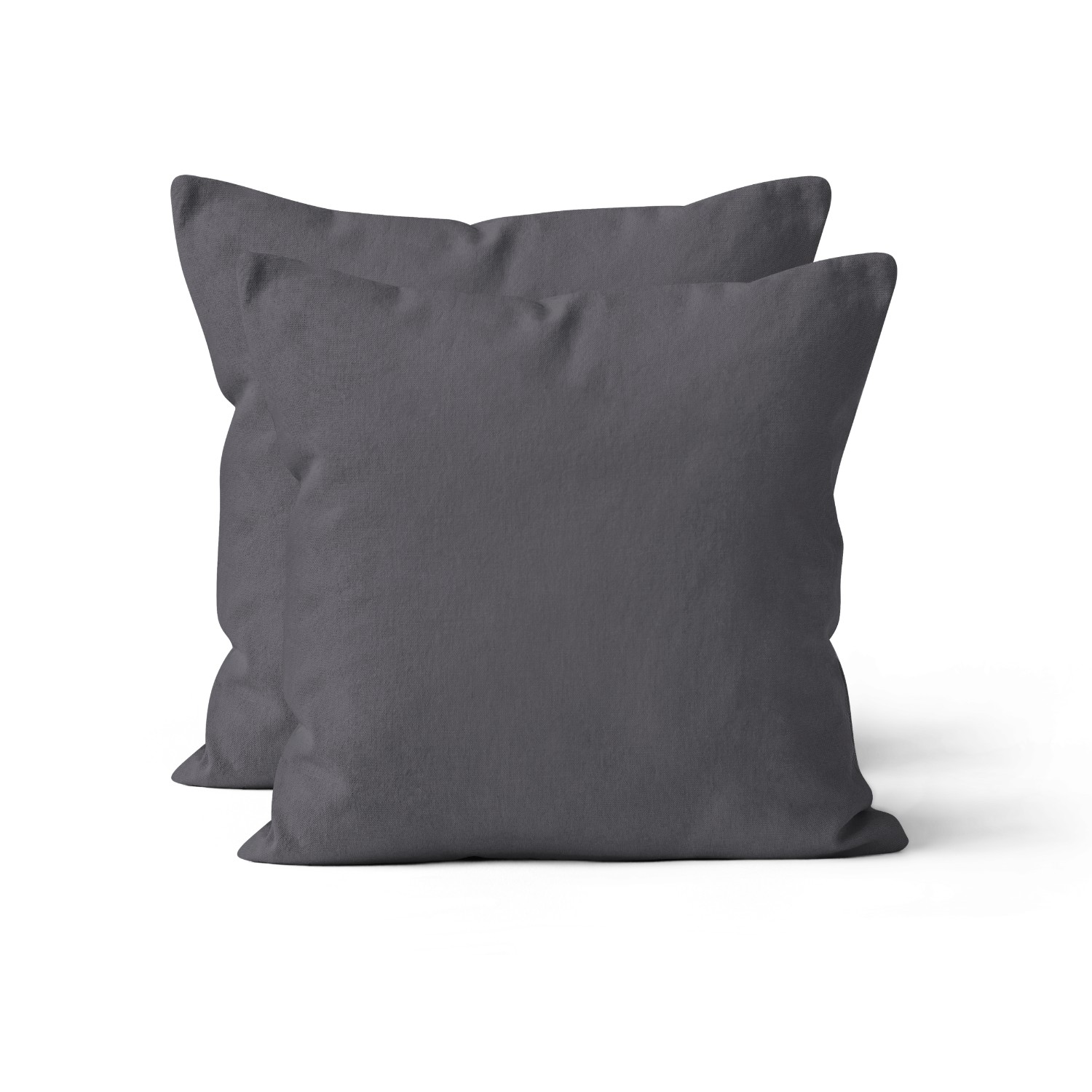 Microfaser UNI Kissenhuellen  | Anthrazit / Graphit | 90gsm | 40×40 cm