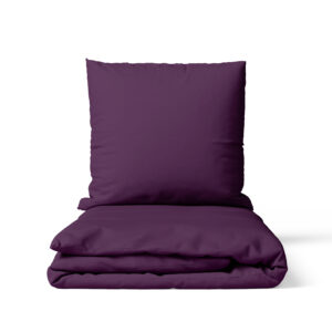 Microfaser UNI Bettwaesche | Aubergine / Pflaume | 90gsm | 135x200+80x80 cm