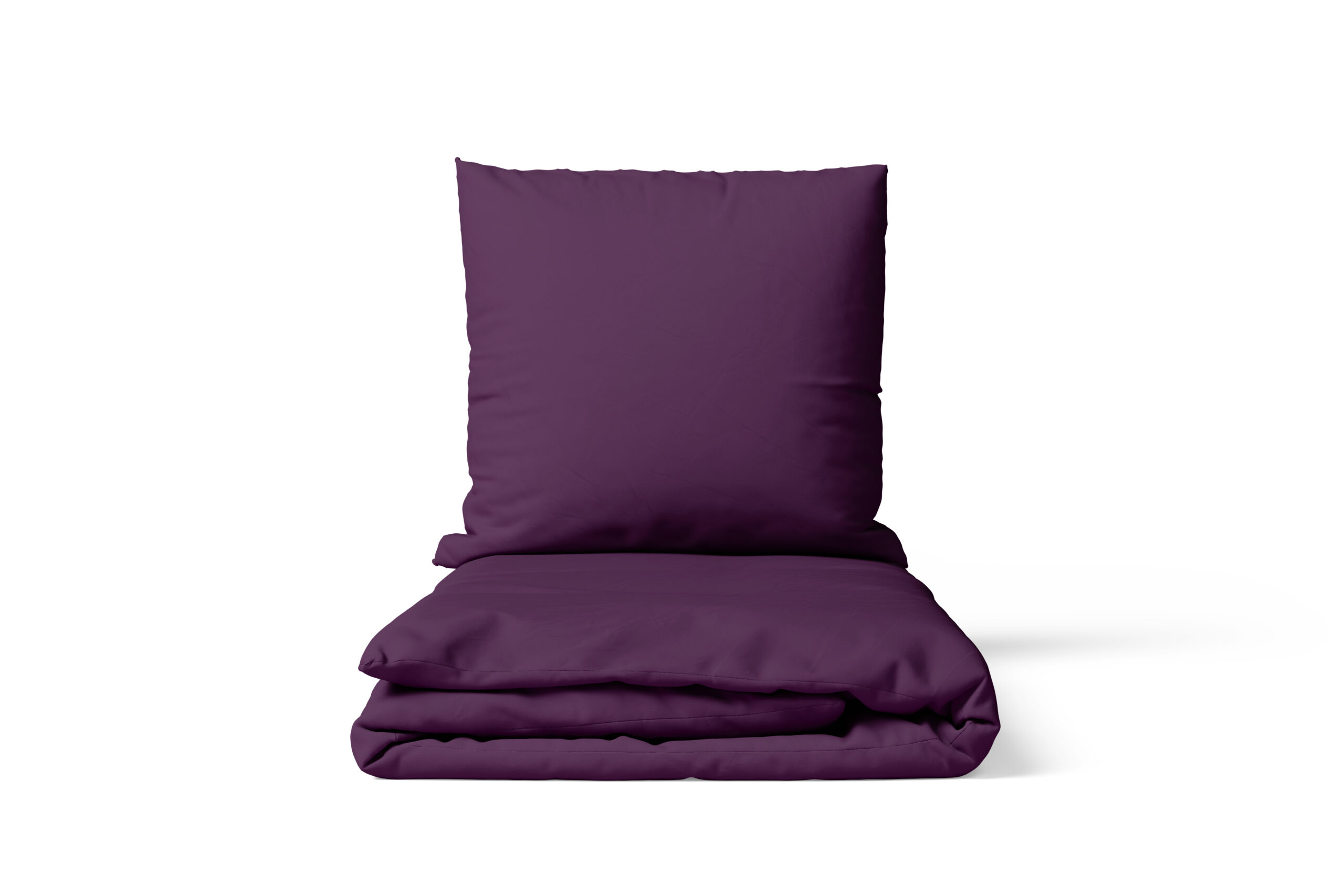 Microfaser UNI Bettwaesche | Aubergine / Pflaume | 90gsm | 135×200+80×80 cm
